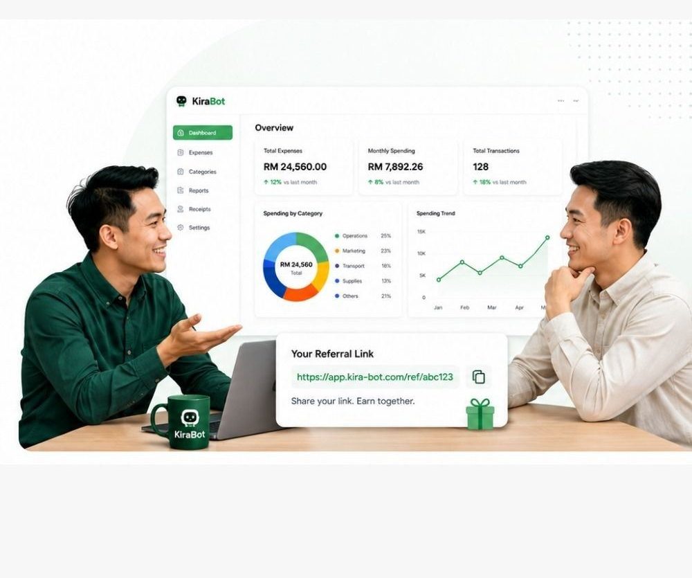Kongsi link referral KiraBot, dapat komisyen