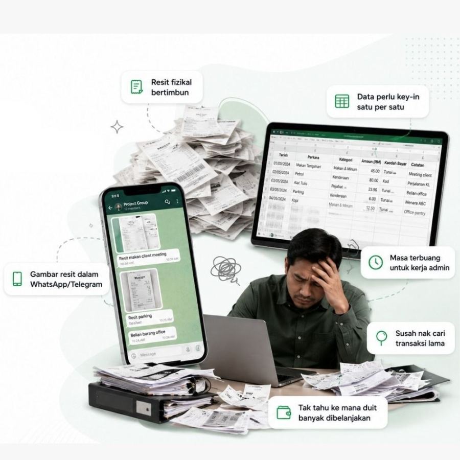 Resit fizikal bertimbun, data perlu key-in manual